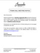Town Hall Meeting Notice